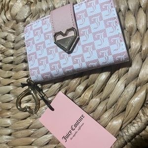 Juicy Couture pink diamond modern chic tab wallet